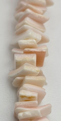 Vintage Pastel Pink Puka Shell Chip Necklace 17 In Beach Boho Choker Brass Clasp