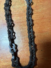Antique Victorian Mourning Vulcanite Chunky 20″ Cable Chain Necklace