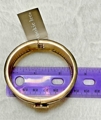 Vintage Estate Signed Cookie Lee Hinged Clamper Bracelet with Tags