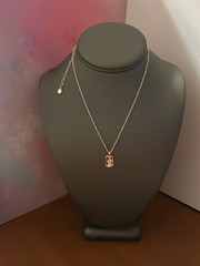 LC Lauren Conrad Gold Tone Station Necklace with Dog Paw Pendant with Crystals