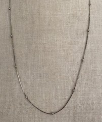 VINTAGE MEDICI SILVER TONE CHAIN NECKLACE