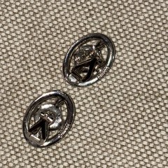 Carol Lee Crystal Oval Silver Clip On Earrings