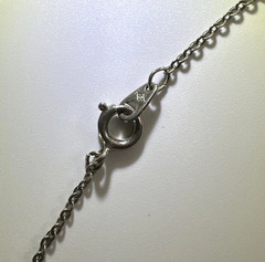 Vintage Medici Pewter Necklace Triangle Butterfly Design Pendant 18″ Chain