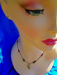 ORIGINAL Antique Deco Diamond Necklace Victorian Jade Onyx Coral Chain 14K GOLD