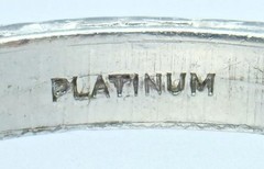 Fab Antique Art Deco Platinum Palladium 2.5mm Floral Wedding Band Ring 1921 6.75