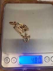Vintage 12K Gold Filled Oval Link Chain Bracelet