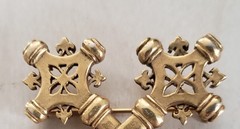 Signed MMA 1982 Vintage Matte Gold Tone Skeleton Key Brooch Pin St. Peter’s Keys