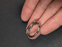 Vintage Letter A Initial Monogram Ring Adjustable Silver Tone Size 6 7 8 Ladies