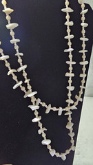 Mother Of Pearl Beads and Chip 40in Single Strand Necklace Vintage Beautiful