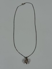 Vintage Pink Pearl Cage Heart Pendant Necklace Sterling Silver Made In Italy