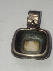 Vintage LT 925 Sterling Silver With Marcasite Stone Pendant Good Condition