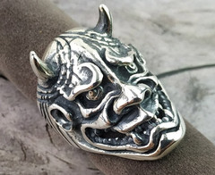 Ring Devil Silver 925 Jewelry Men’s Gothic Mask Sterling Satyr Custom Made Rare