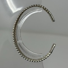 Vintage Bohemian Sterling Silver 925 Italy Woven Open Cuff Bracelet 7.75” 25g