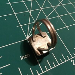 Vintage Sterling Silver Modernist Free Form RING Size 6