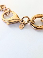 Gorgeous BRONZE MILOR ITALY Rose Gold Circle Link Statement Necklace