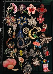 30pc Statement Brooch Pin Lot Rhinestone Enamel Floral Fairy Bow