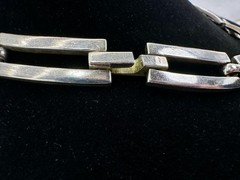 Vintage Taxco TS-108 925 Silver Malachite Onyx Necklace Bracelet Earrings