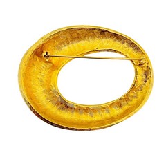 Vintage JACKIE COLLINS gold enamel panther designer runway brooch