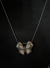 Rare Vintage SLC Sterling Silver Butterfly Necklace