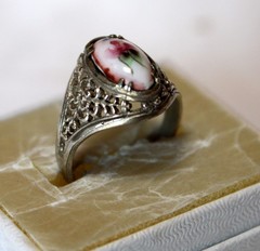 Vintage Russian Hand Painted Enamel Rings 4 Variation Finift Technique #77,83,95
