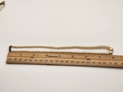 Vintage Lot of 4 Faux Pearl Necklaces Gold Tone Rice Pearls Mixed Lot