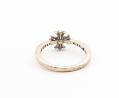 925 Sterling Silver Vintage Ring CHROME HAERTS Bubblegum Cross Sz 6 RG36829