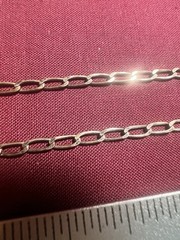 VTG 925 Sterling Silver Square S Hallmarked Elongated Curb Chain Necklace 7.44g