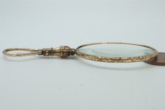 ANTIQUE ENGLISH GOLD CASED QUIZZING GLASS / QUIZZER c1840