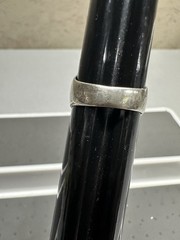 Vintage .925 Silver Ring w/Red Stone in Cross Symbol Made in Israel Size 8.5