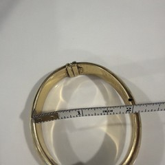VTG Vermeil 925 HINGED BRACELET HEAVY GOLD PLATED MADE IN ITALY “small Cut!!!”