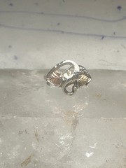 Black Hills Gold ring leaves band size 5.75 sterling silver women girls