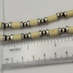 Tribal Necklace Carved Beads Metal Spacers 17.5 – 19.5 inches
