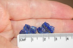 Vintage Gorgeous 15MM Lapis Flower Jackets For Earrings Use With Any Studs