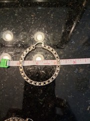 Vtg. 925 Sterling Silver Cut Out Hoop Earrings 9.6 Grams Silver Pierced 2.25″ D