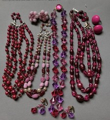 vintage 7 pc lot West Germany Japan 4 Necklaces 3 Pairs Earring MCM