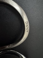 2 DKNY Silver Tone Brushed & Shiny 2.25″ Diameter Bangle Bracelets M1