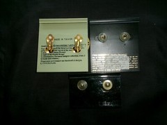 Vintage Lot NOS Pierced and Clip On Earrings, Set of 3 Pair Two Sisters Medici