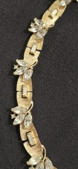 Trifari Rhinestone Necklace Goldtone