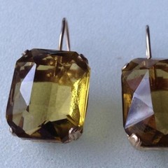 Huge Vintage USSR Gilding Silver 875 Alpanite Stone Classic Women’s Jewelry