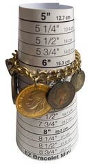 Vintage 1960″s British Coin Charm Bracelet Gold Tone Link Chain 9 Charms 6″