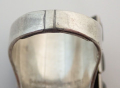 Vintage David Andersen D-A Signed Norway BIG Modernist Labradorite Sterling Ring