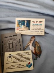 One Of A Kind Vintage Pelican Brooch Metal Recycled Yan’s Art Studio Beautiful