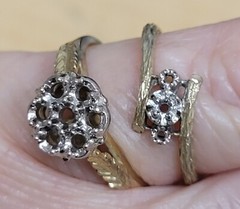 5 Vintage Brass Wedding Rings Salesman Samples No Stones Size 5.5 To 6.5