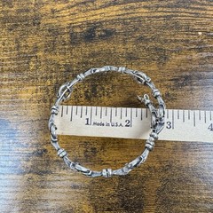 Alex and Ani Vintage Sixty-Six Bracelet Silver tone Bead Belt Buckle style A01