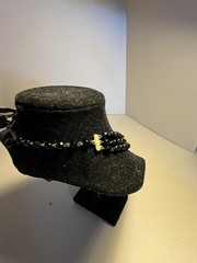 1950s Triple Strand Black Jet Cut Glass Bread Necklace 14-16” – Morning Jewelry