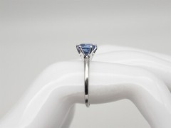 Antique 1920s $20K Signed CARTIER 1.86ct GIA Blue Sapphire Platinum Wedding Ring