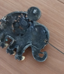 Collector’s Vintage Hattie Carnegie Elephant Brooch Pin Antique Circulated