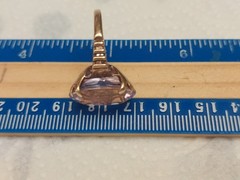 VTG/ATQ ELEGANT 10K SOLID YELLOW GOLD LARGE LILAC AMETHYST RING SZ 6