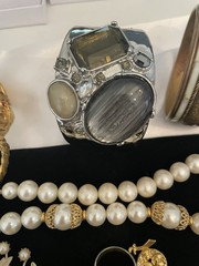 Junk Jewelry FOR CRAFTS WEAR PICS 1 & 2 Necklaces Watches Brooch Some SIGNED #3