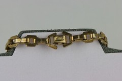 Barclay Gold Tone Choker with Pink Rhinestones, Signed, 58gr